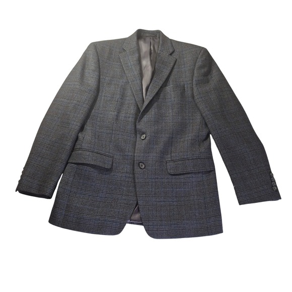 Lauren Ralph Lauren Other - Lauren Ralph Lauren Glen Plaid Wool Blazer 39R Mens Charcoal Blue Sport Coat